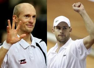 Russia, USA Advance To Davis Cup 
Quarterfinals, Andy Roddick, James Blake