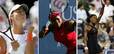 Ana Ivanovic, Serena Williams, Venus Williams, US Open 2008